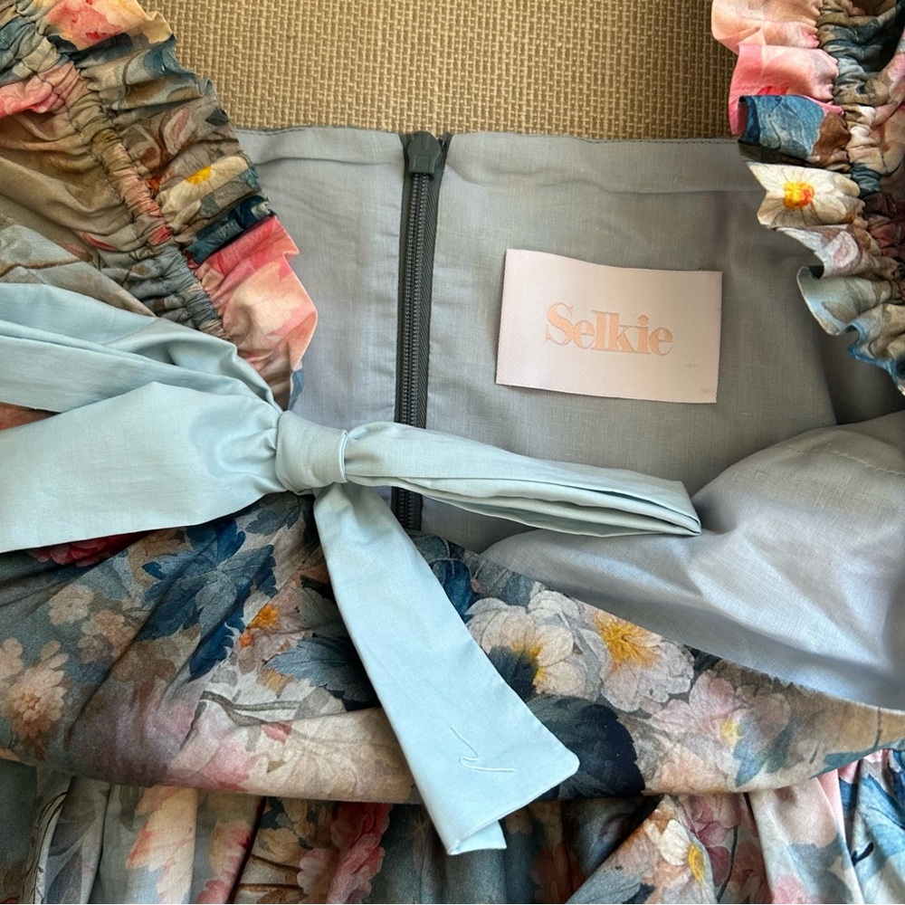 Selkie x FP The Chateau Paper Buttercream Mini Cotton Dress - Picture 6 of 10